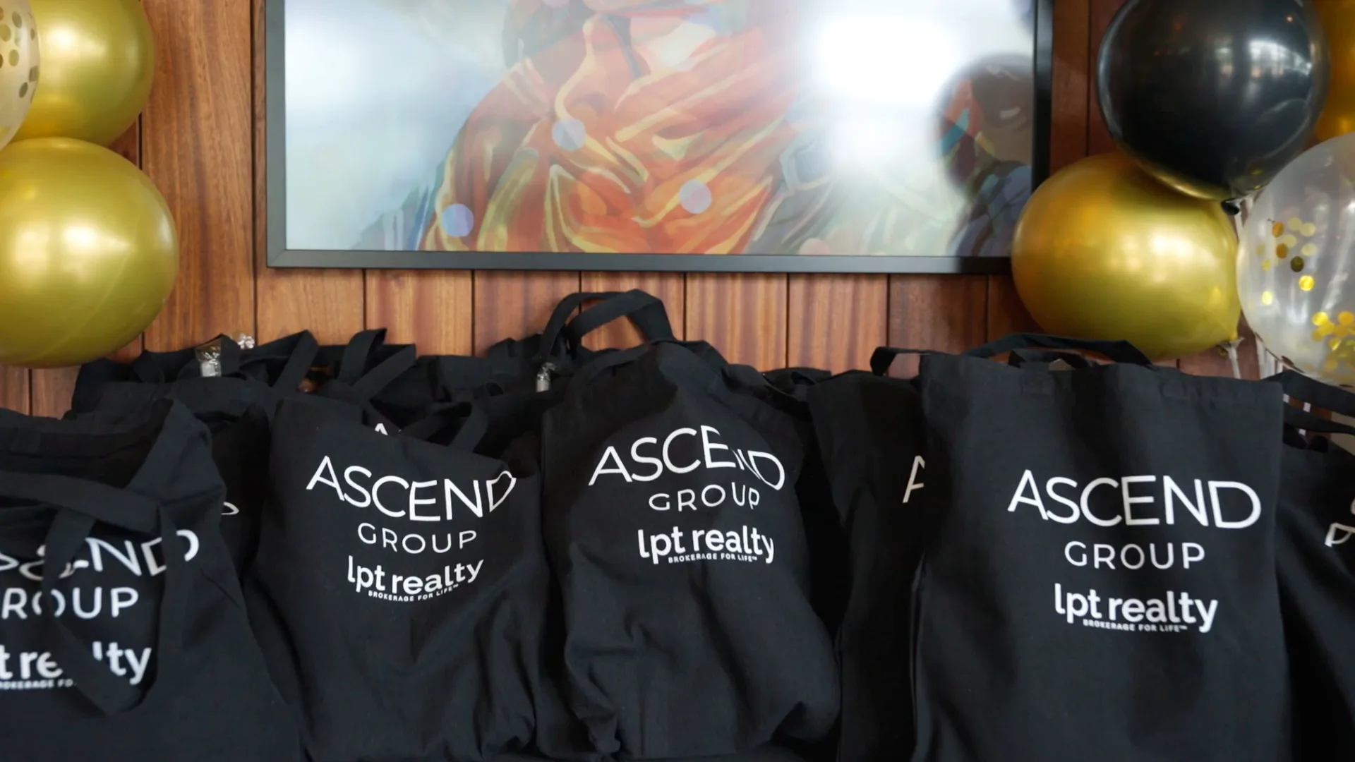 Ascend Group welcome bags at a team event