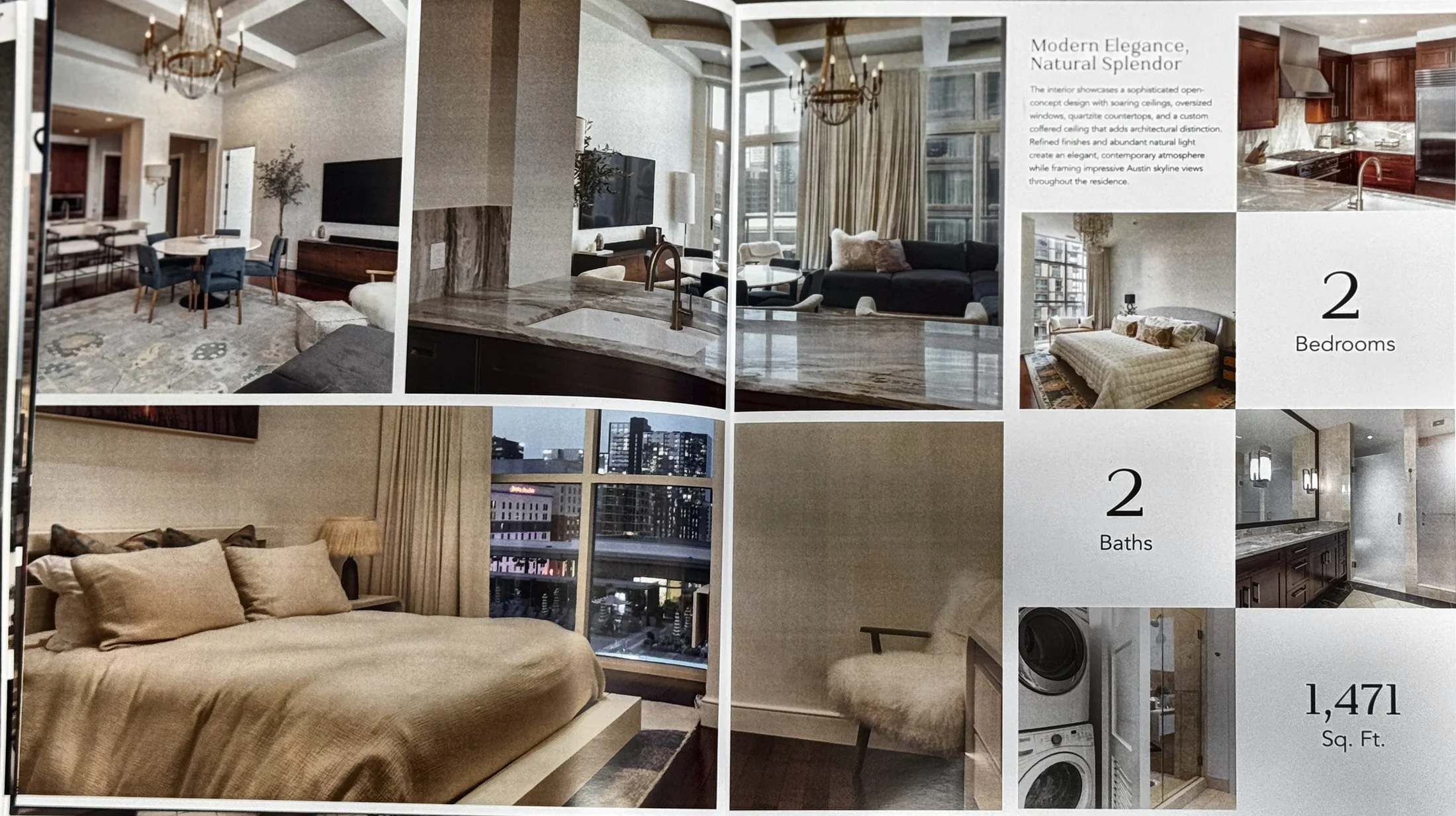 Interior spread from an Ascend luxury property book
